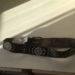 Faux leather belt